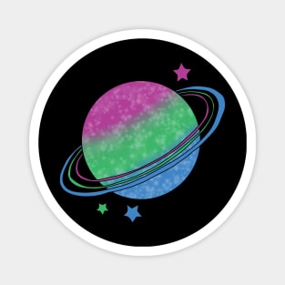 Polysexual Pride Planet Magnet